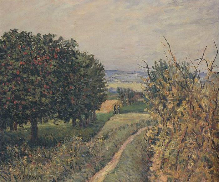 Alfred Sisley Among the Vines Louveciennes, oil painting image